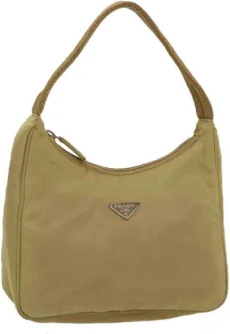 Prada Vintage Pre-owned Nylon handbags Groen Dames