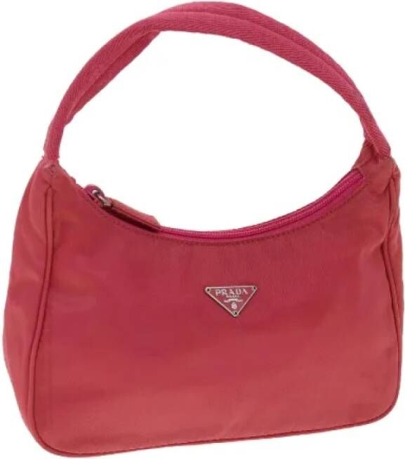 Prada Vintage Pre-owned Nylon handbags Roze Dames