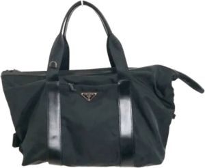 Prada Vintage Pre-owned Nylon handbags Zwart Dames