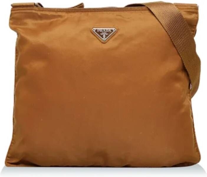 Prada Vintage Pre-owned Nylon prada-bags Bruin Dames