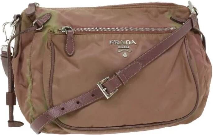 Prada Vintage Pre-owned Nylon prada-bags Bruin Dames
