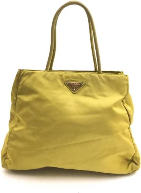 Prada Vintage Pre-owned Nylon prada-bags Geel Dames