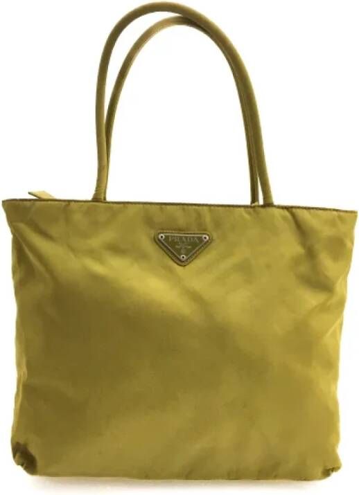 Prada Vintage Pre-owned Nylon prada-bags Geel Dames