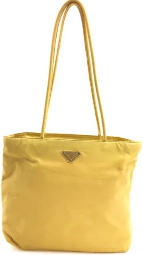 Prada Vintage Pre-owned Nylon prada-bags Geel Dames