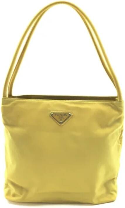 Prada Vintage Pre-owned Nylon prada-bags Geel Dames