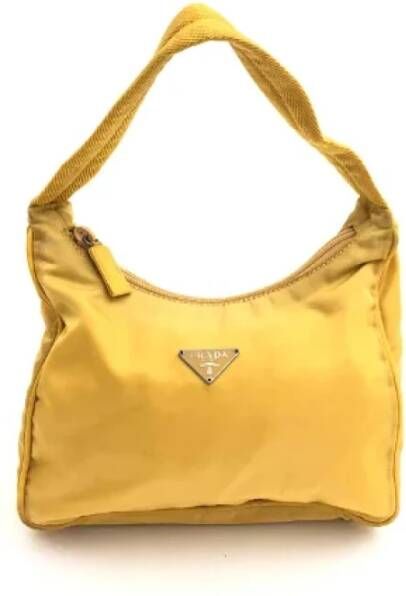 Prada Vintage Pre-owned Nylon prada-bags Geel Dames