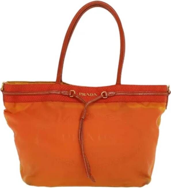 Prada Vintage Pre-owned Nylon prada-bags Oranje Dames