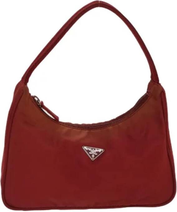 Prada Vintage Pre-owned Nylon prada-bags Rood Dames