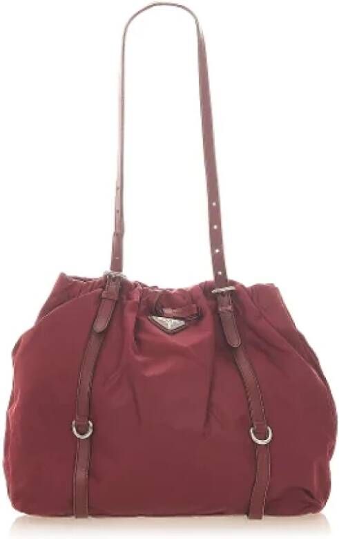 Prada Vintage Pre-owned Nylon prada-bags Rood Dames