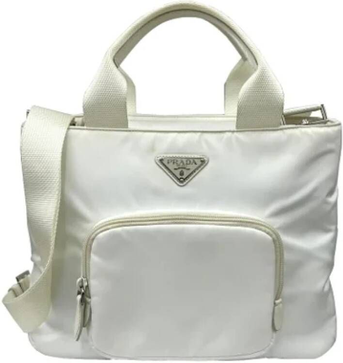 Prada Vintage Pre-owned Nylon prada-bags White Dames