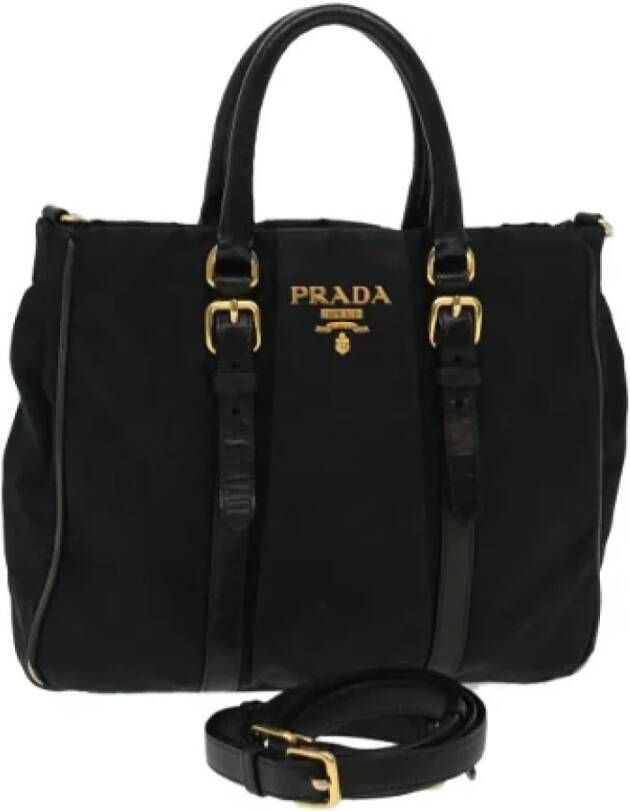 Prada Vintage Pre-owned Nylon prada-bags Zwart Dames