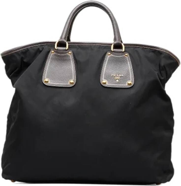 Prada Vintage Pre-owned Nylon prada-bags Zwart Dames