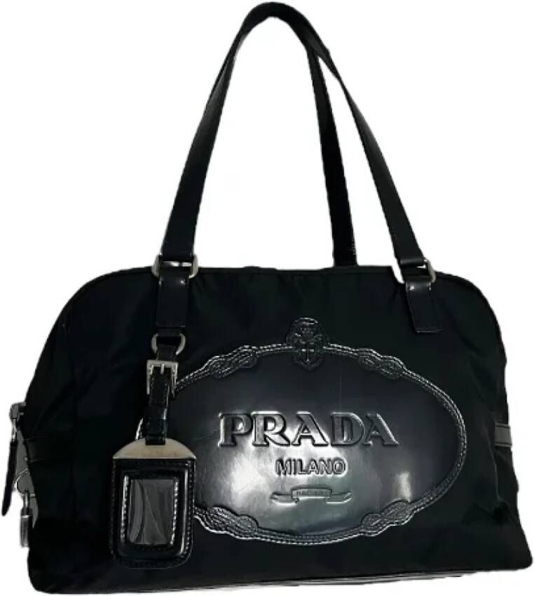 Prada Vintage Pre-owned Nylon shoulder-bags Zwart Dames