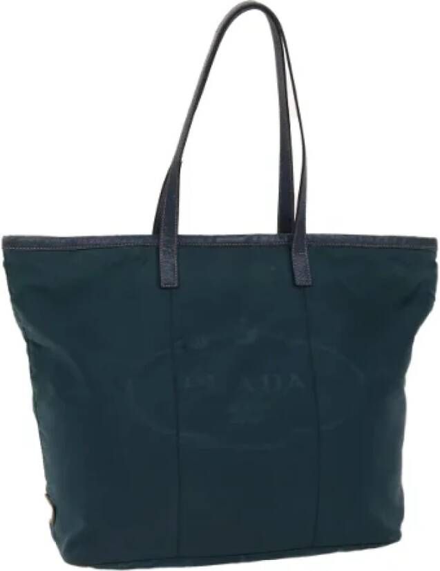 Prada Vintage Pre-owned Nylon totes Blue Dames