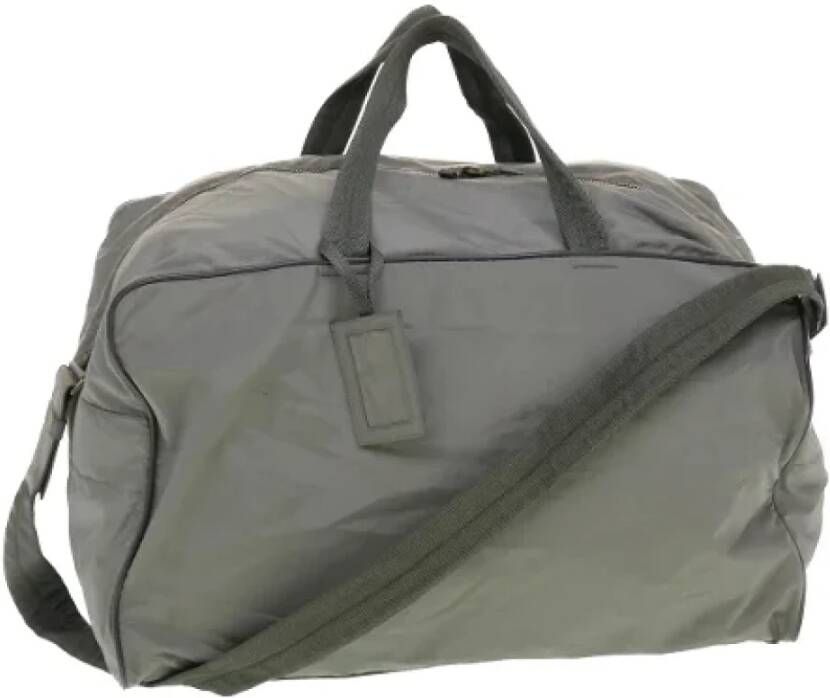 Prada Vintage Pre-owned Nylon travel-bags Grijs Dames