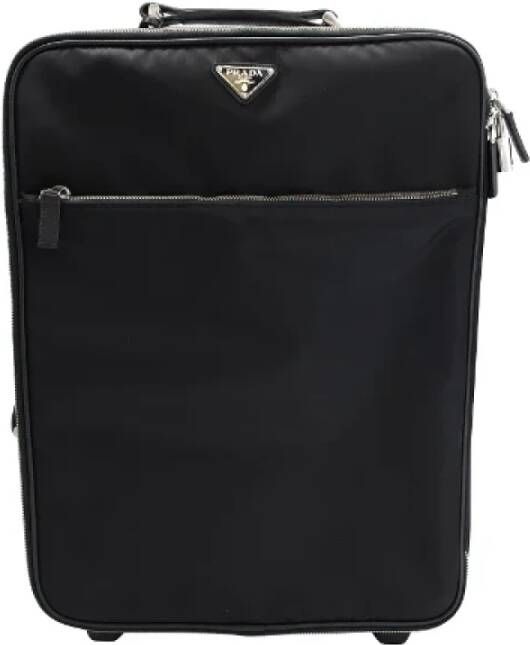 Prada Vintage Pre-owned Nylon travel-bags Zwart Dames