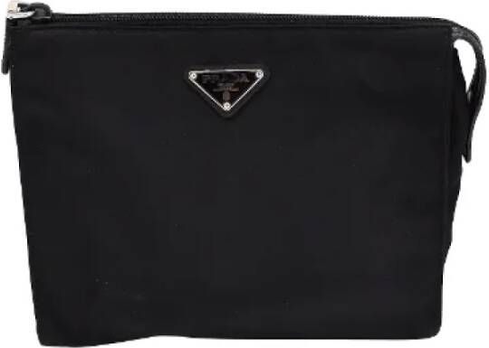 Prada Vintage Pre-owned Nylon travel-bags Zwart Dames