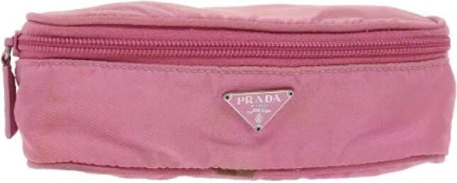 Prada Vintage Pre-owned Nylon wallets Roze Dames