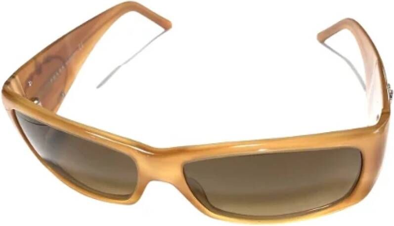 Prada Vintage Pre-owned Plastic sunglasses Bruin Dames