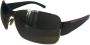 Prada Vintage Pre-owned Plastic sunglasses Zwart Dames - Thumbnail 1
