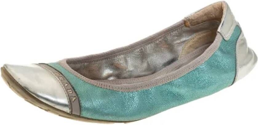 Prada Vintage Pre-owned Platte schoenen Blauw Dames