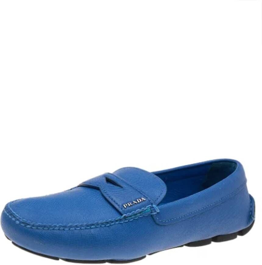 Prada Vintage Pre-owned Platte schoenen Blauw Heren