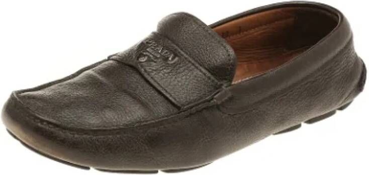 Prada Vintage Pre-owned Platte schoenen Bruin Dames