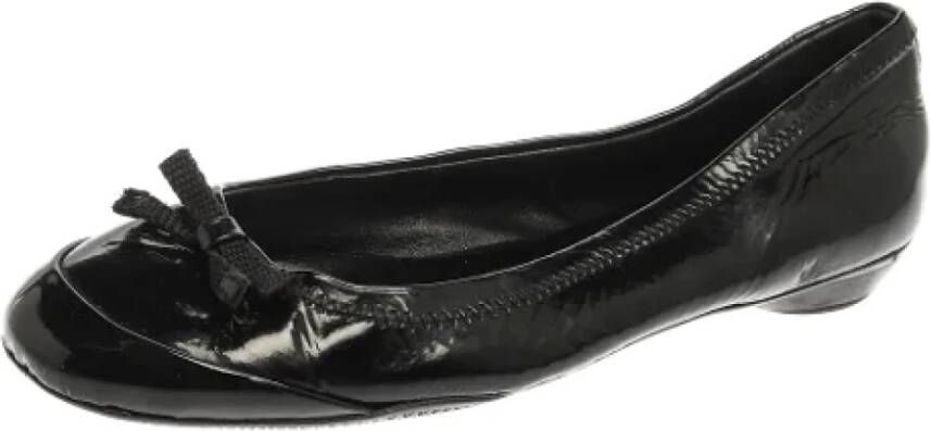 Prada Vintage Pre-owned Platte schoenen Zwart Dames