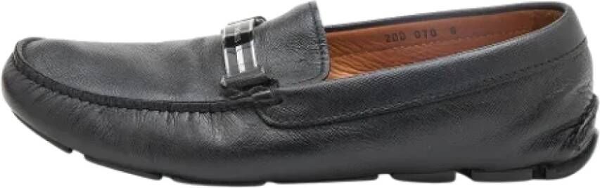 Prada Vintage Pre-owned Platte schoenen Zwart Heren