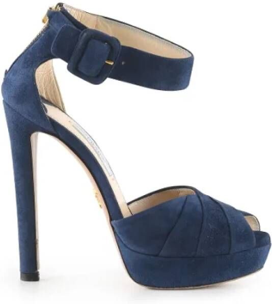 Prada Vintage Pre-owned Sandalen Blauw Dames