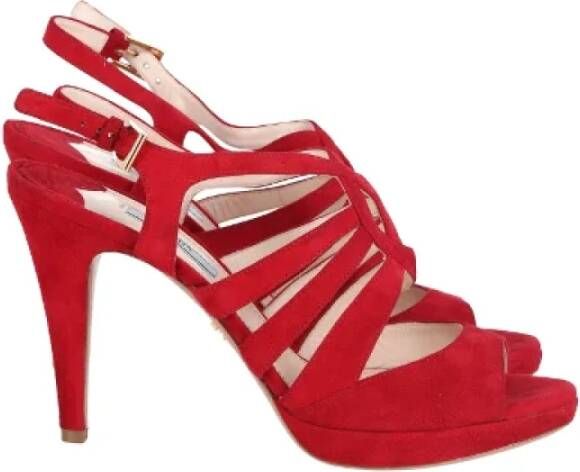 Prada Vintage Pre-owned Sandalen Rood Dames