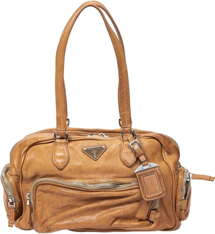 Prada Vintage Pre-owned Shoulder Bags Beige Dames