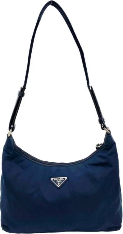 Prada Vintage Pre-owned Shoulder Bags Blauw Dames