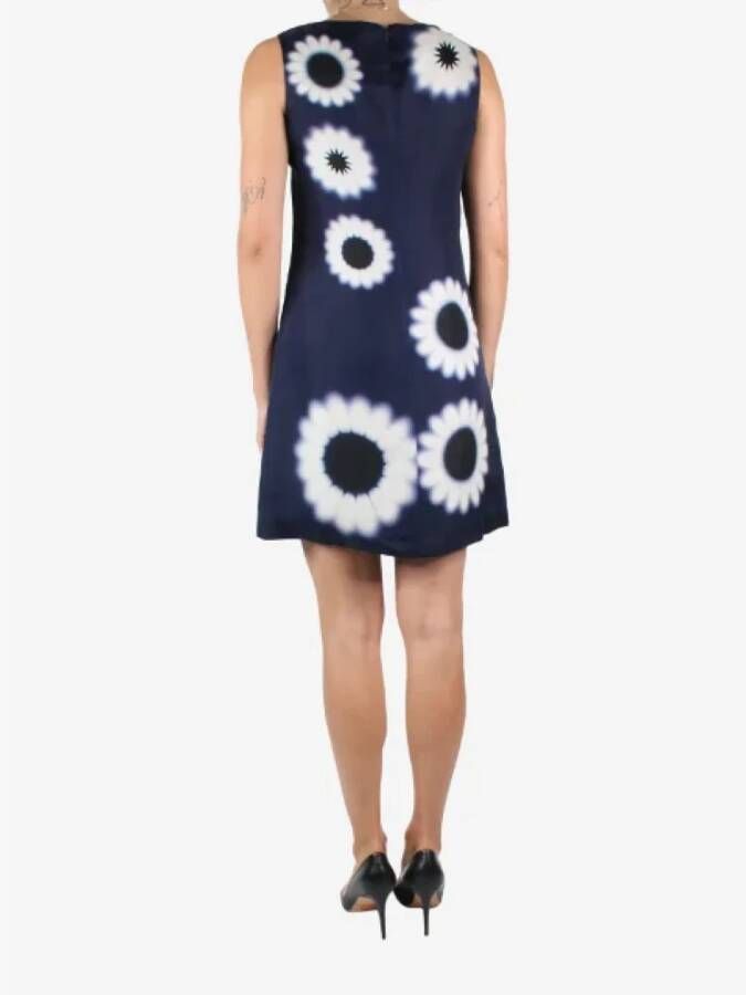 Prada Vintage Pre-owned Silk dresses Blauw Dames