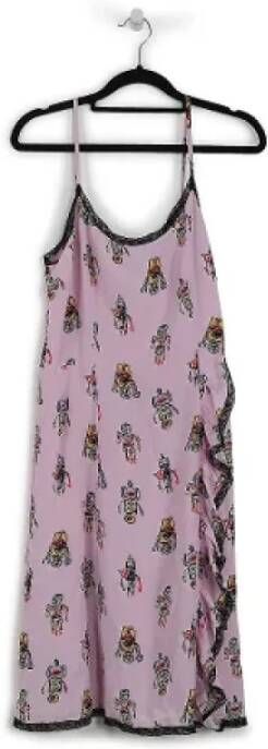Prada Vintage Pre-owned Silk dresses Roze Dames