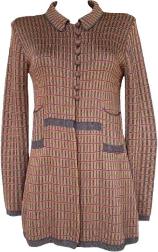 Prada Vintage Pre-owned Silk outerwear Bruin Dames