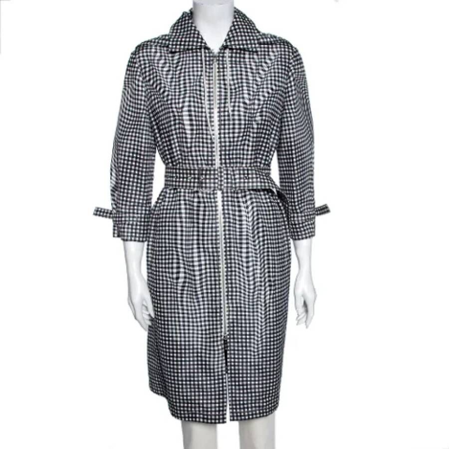 Prada Vintage Pre-owned Silk outerwear Zwart Dames