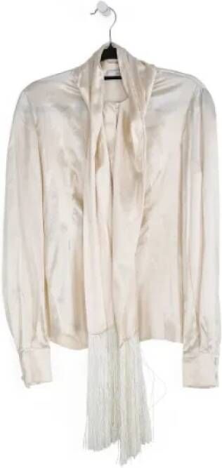 Prada Vintage Pre-owned Silk tops Beige Dames