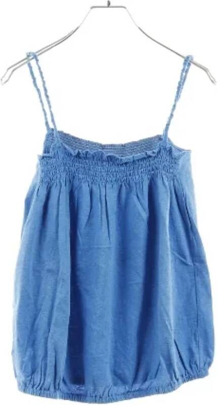 Prada Vintage Pre-owned Silk tops Blauw Dames