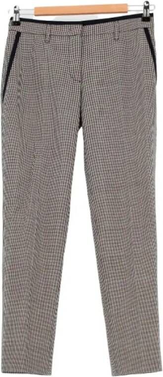 Prada Vintage Pre-owned Wool bottoms Grijs Dames