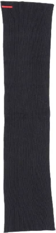 Prada Vintage Pre-owned Wool scarves Blauw Dames