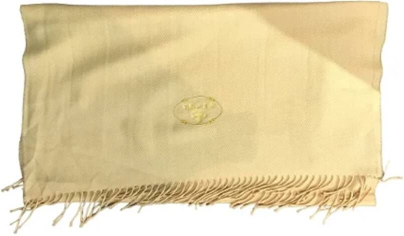 Prada Vintage Pre-owned Wool scarves Yellow Dames