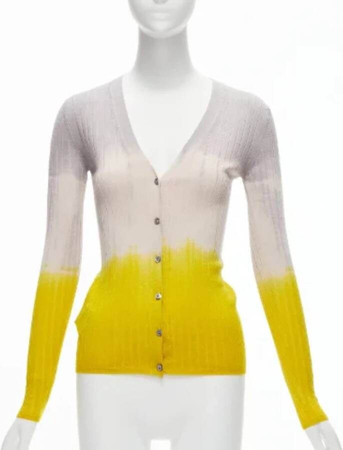 Prada Vintage Pre-owned Wool tops Yellow Dames