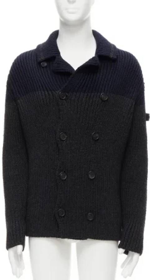 Prada Vintage Pre-owned Wool tops Grijs Dames