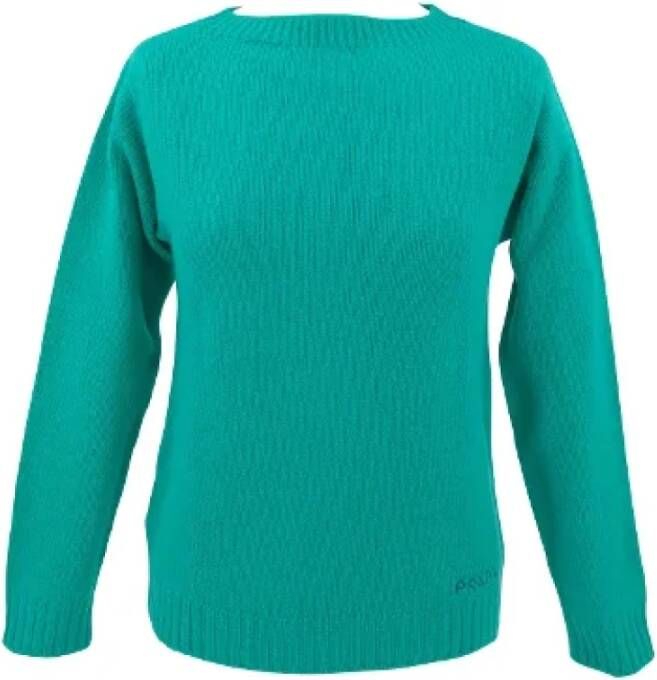 Prada Vintage Tweedehands gebreide kleding en sweatshirt Groen Dames