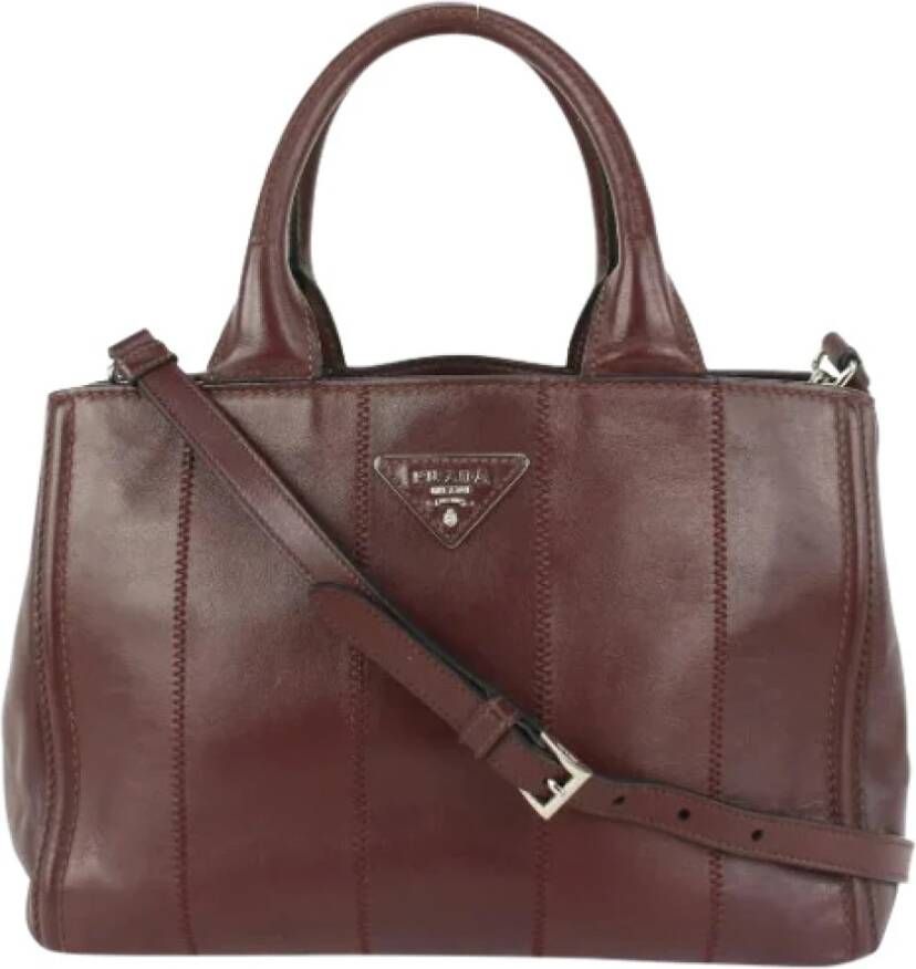 Prada Vintage Tweedehands handtas Bruin Dames