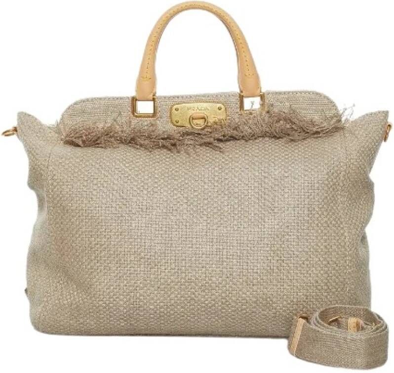 Prada Vintage Tweedehands handtas Bruin Dames