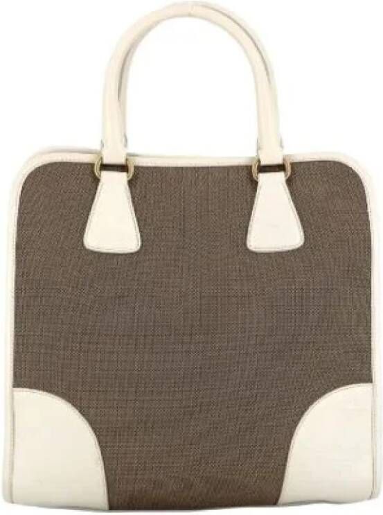 Prada Vintage Tweedehands handtas Bruin Dames