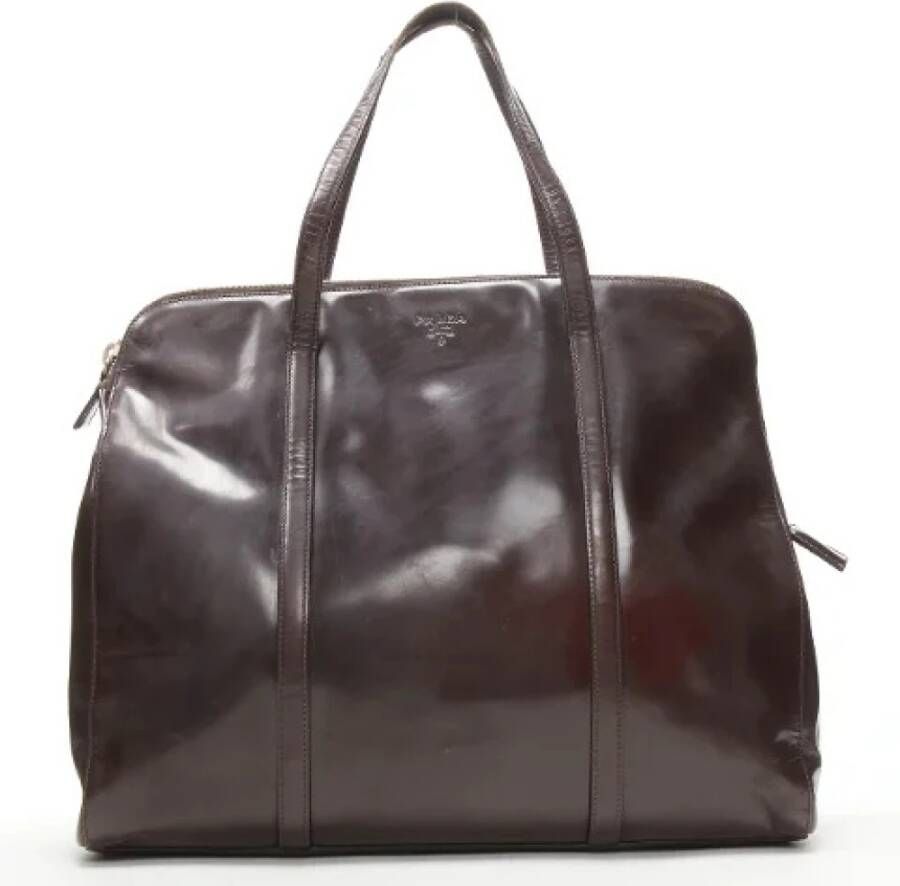 Prada Vintage Tweedehands handtas Bruin Dames