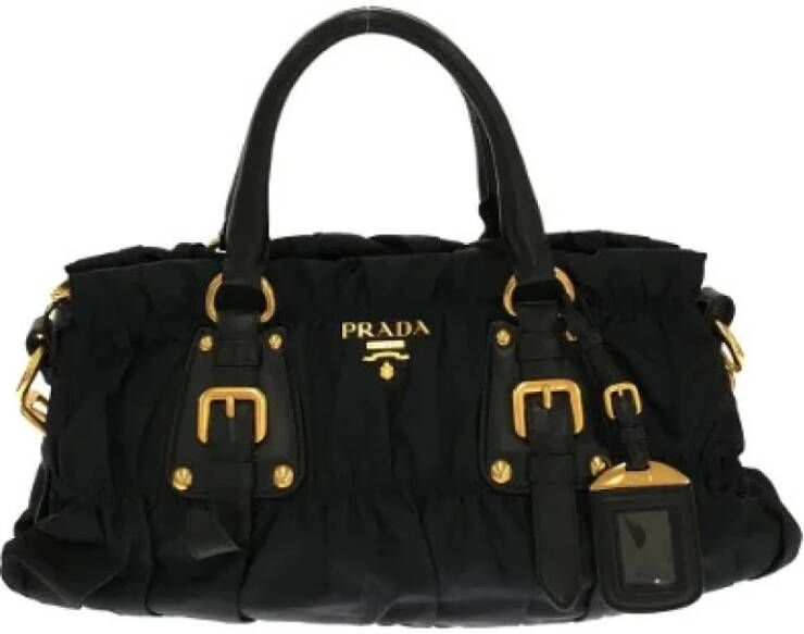 Prada Vintage Tweedehands handtas Zwart Dames